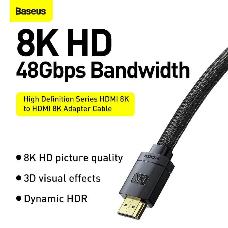 Кабель BASEUS HDMI 8K Adapter Cable 2 метра (CAKGQ-K01) - фото 3