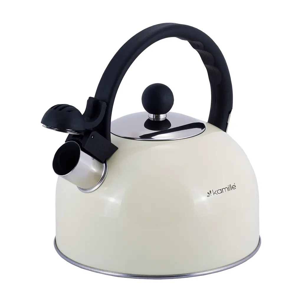 Чайник зі свистком Kamille KM-0679BG 2.5 л бежевий - фото 2