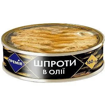 Шпроты Премія в масле прозрачная крышка 160 г (888767) - фото 2