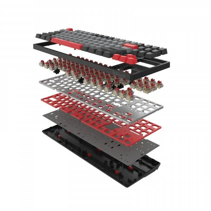 Клавіатура механічна Bloody S87 Bloody BLMS USB Energy Red чорний (4711421993845) - фото 4