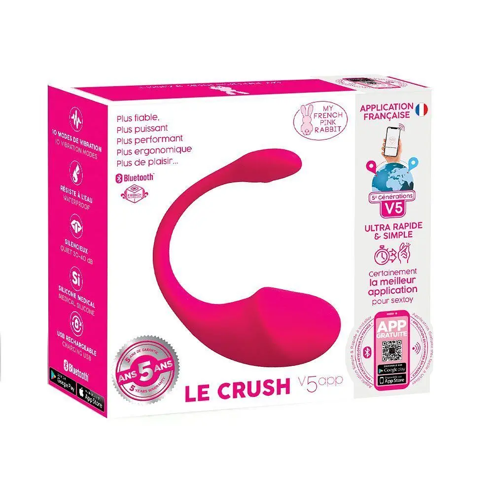 Віброяйце Clara Morgane Le Crush Fushia, 18 см (фуксія) - фото 2