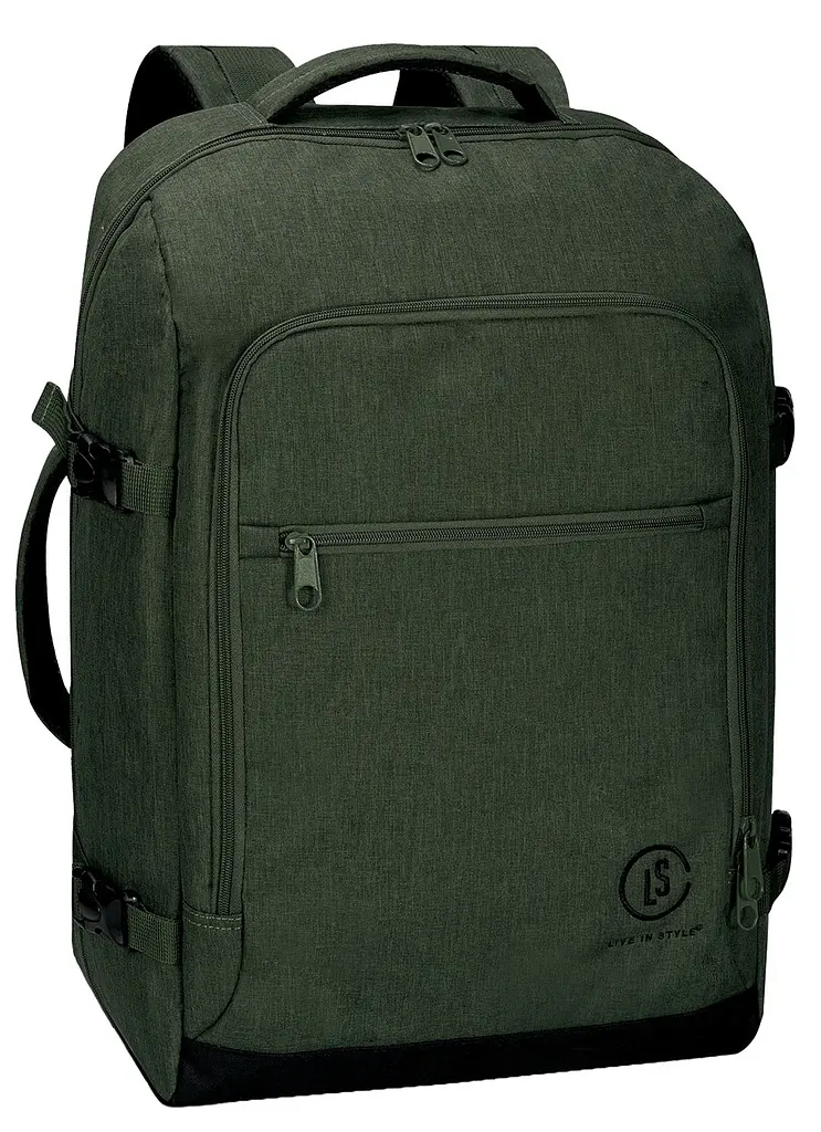 Рюкзак дорожній великий Live in style 40 л 54x35x20 см кишеня для ноутбука відділення для одягу трансформер хакі