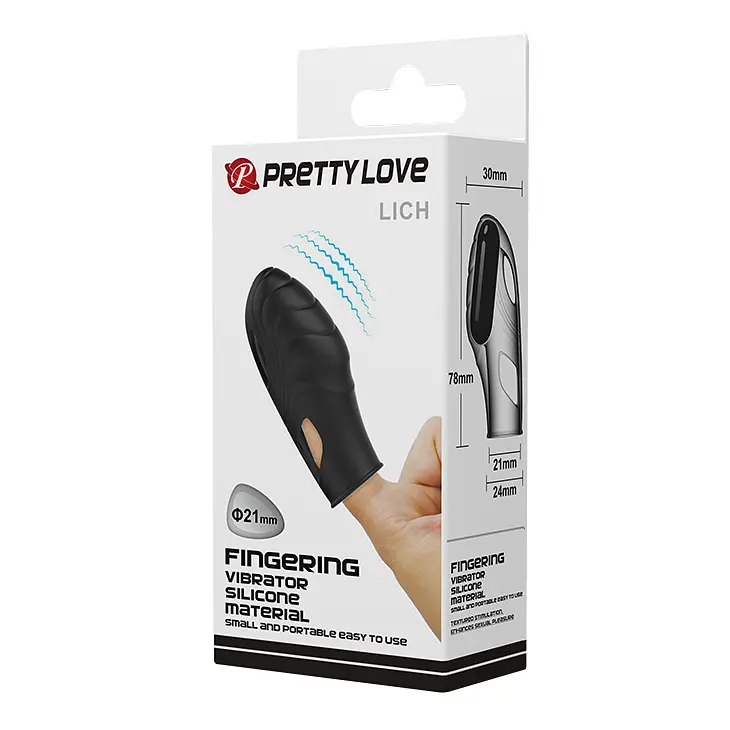 Насадка на палець - Pretty Love Lich Finger Vibrator Black - фото 2