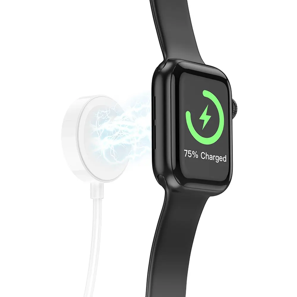 Кабель Borofone BQ22 2в1 USB to Lightning/iWatch Qi 1.2m белый - фото 6