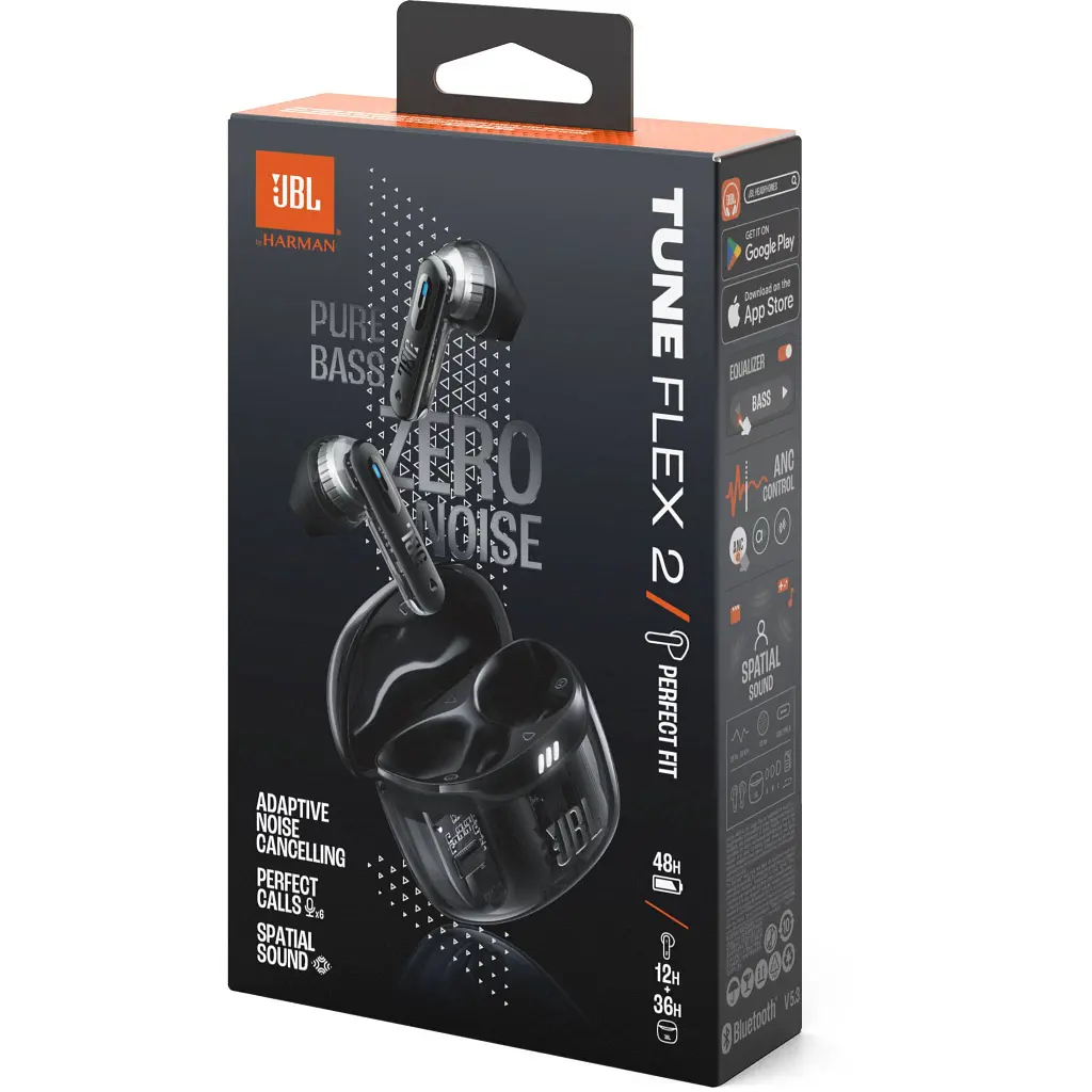 Навушники JBL Tune Flex 2 Ghost Black (JBLTFLEX2GBLK) - фото 11