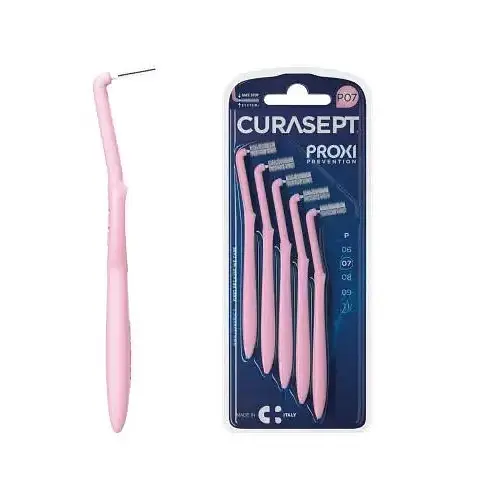 Міжзубний йоржик кутові Curasept Proxi Angle P07, ISO1 (0.7 мм, розовий), 5 шт - фото 3