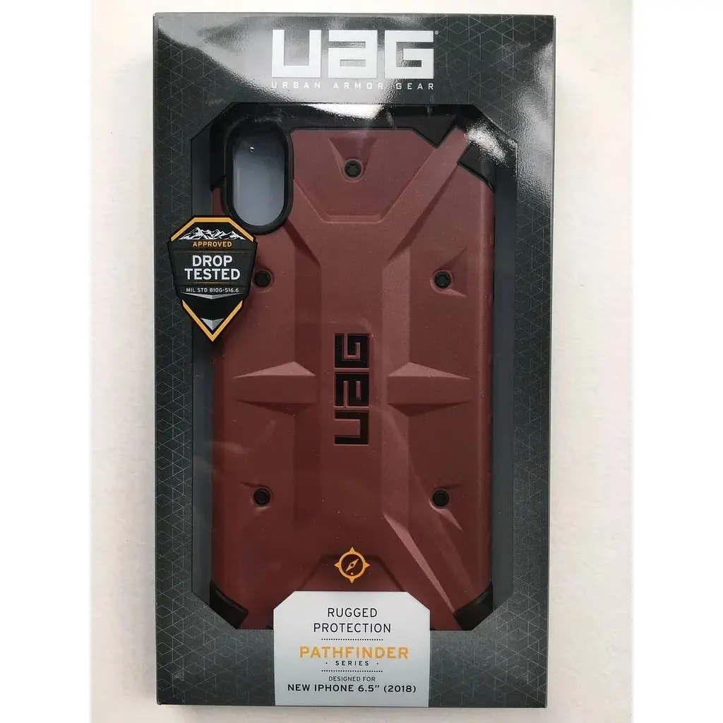 Оригинальный противоударный чехол UAG Pathfinder для iPhone XS Max (6.5") Carmine Red (111107119696) - фото 2