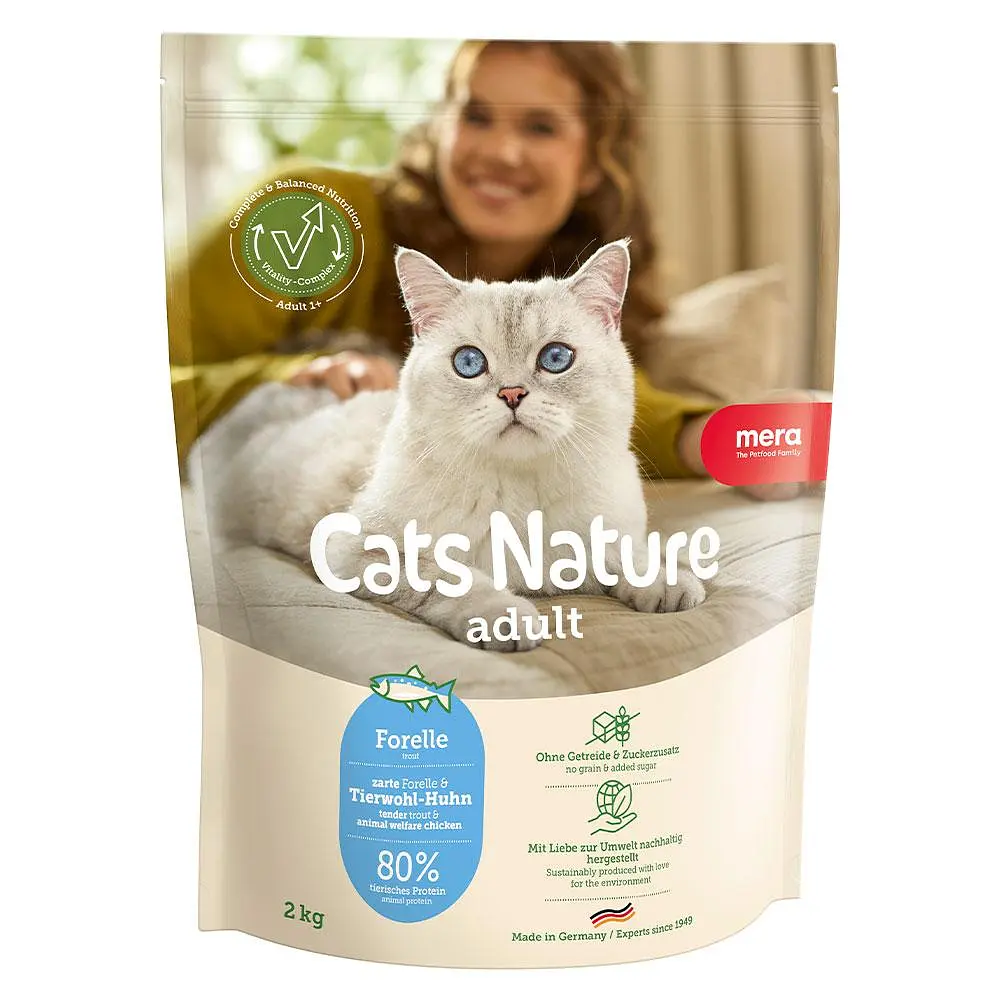 Сухий корм для дорослих котів всіх порід Mera Cats Nature Adult Trout (Forelle) з фореллю 2 кг