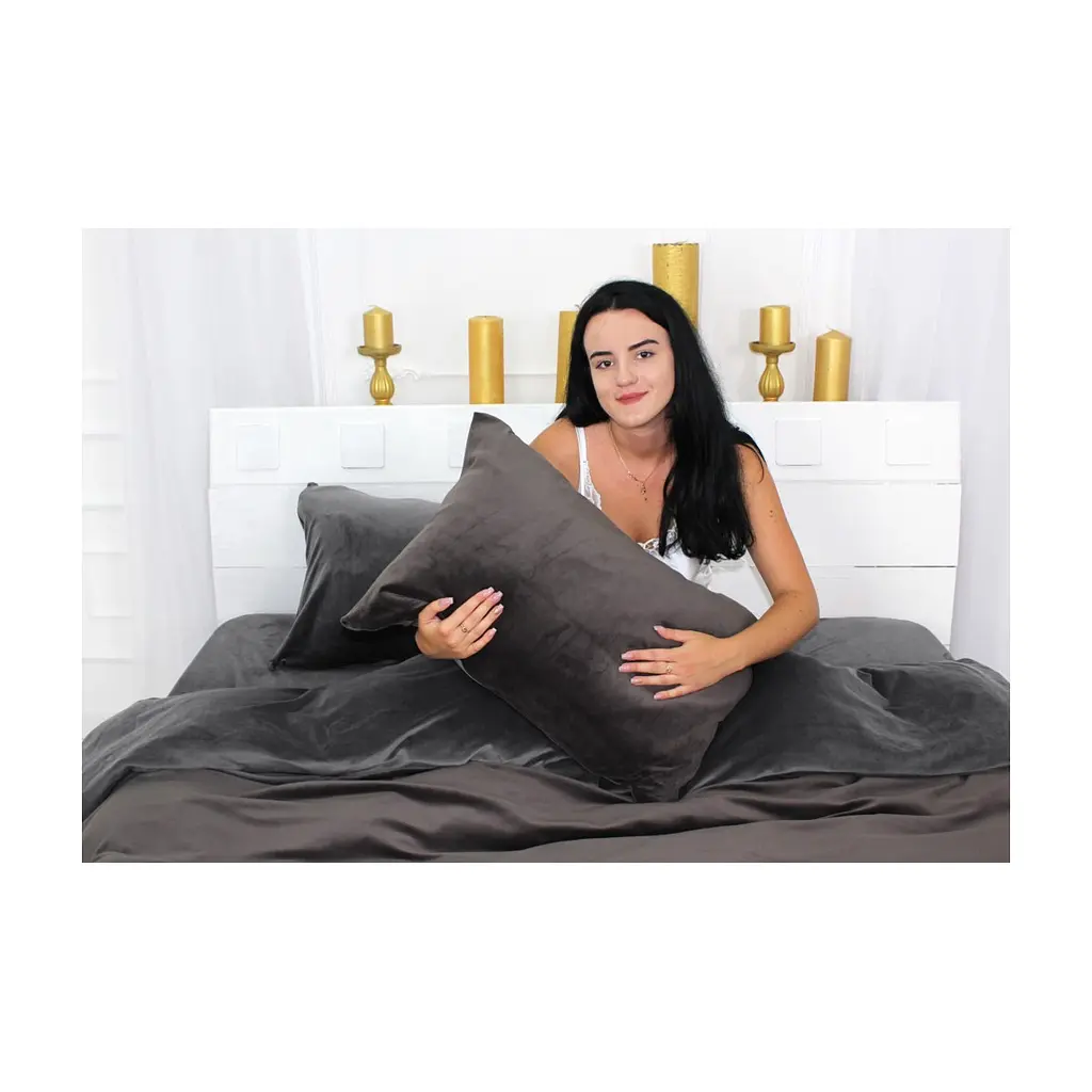 Постільна білизна MirSon Велюр Winter Frost 28-0005 + 28-0003 Anemone Velvet 2х143х210 (2200004009056) - фото 4