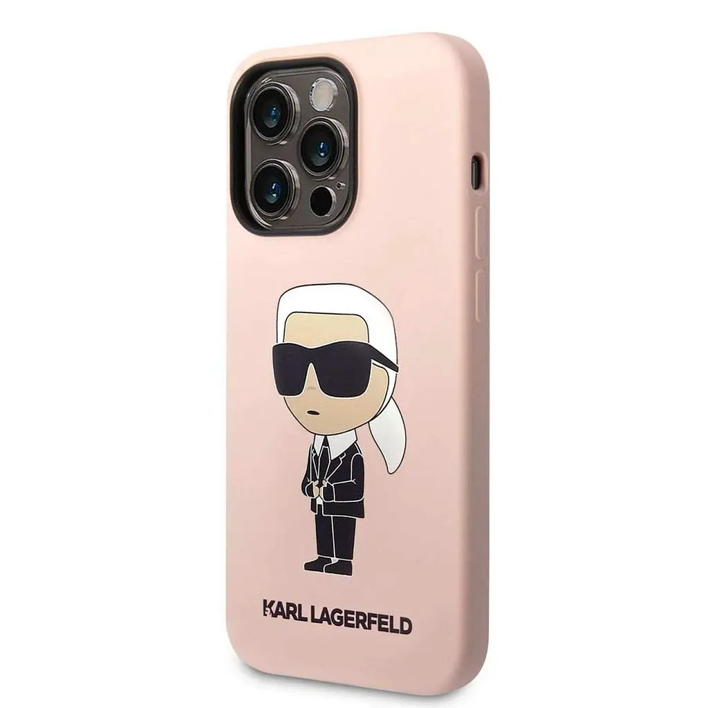 Чехол Karl Lagerfeld Liquid SilicOne Ikonik NFT для iPhOne 15 Pro Pink (57983116787) - фото 2