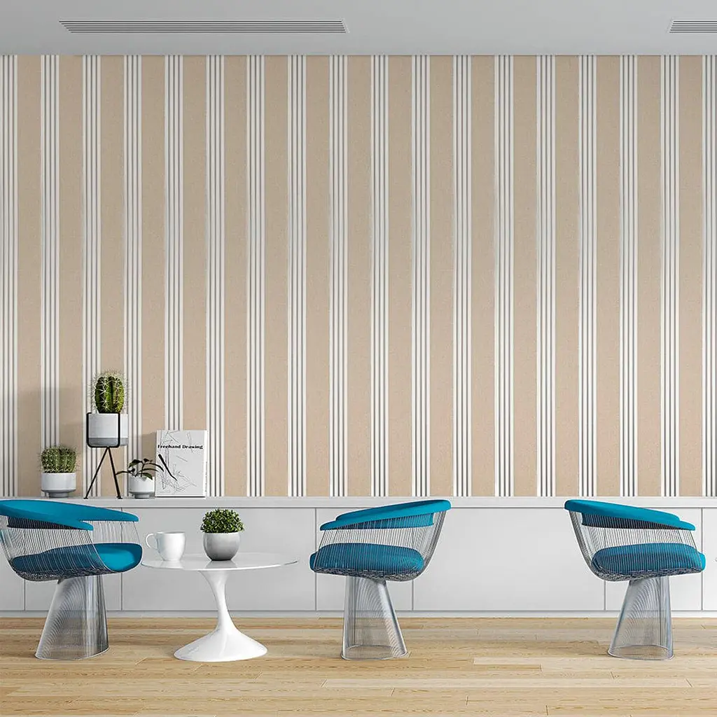 Рейка декоративна Sticker Wall PS 2900х157х11мм Бежева зі сріблом SW-00002150- - фото 7