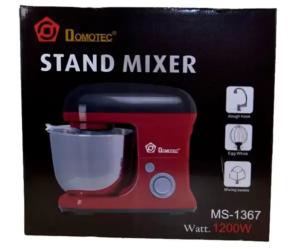 Планетарный миксер-тестомес Domotec MS-1367 с чашей на 5 л 1200W красный (MS-1367_2601) - фото 5