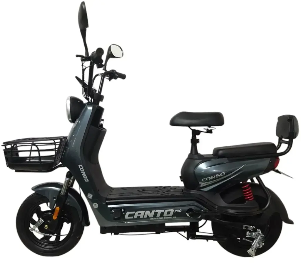 Электроскутер Двухместный Corso Conto (500W; 48V/20Ah) Серый - фото 2