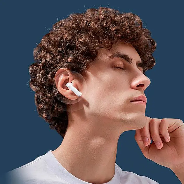 Беспроводные наушники Haylou T33 MoriPods, IPX4, ANC, BT5.0, 35mAh, 310mAh, 6h, TWS Earbuds White EU - фото 6