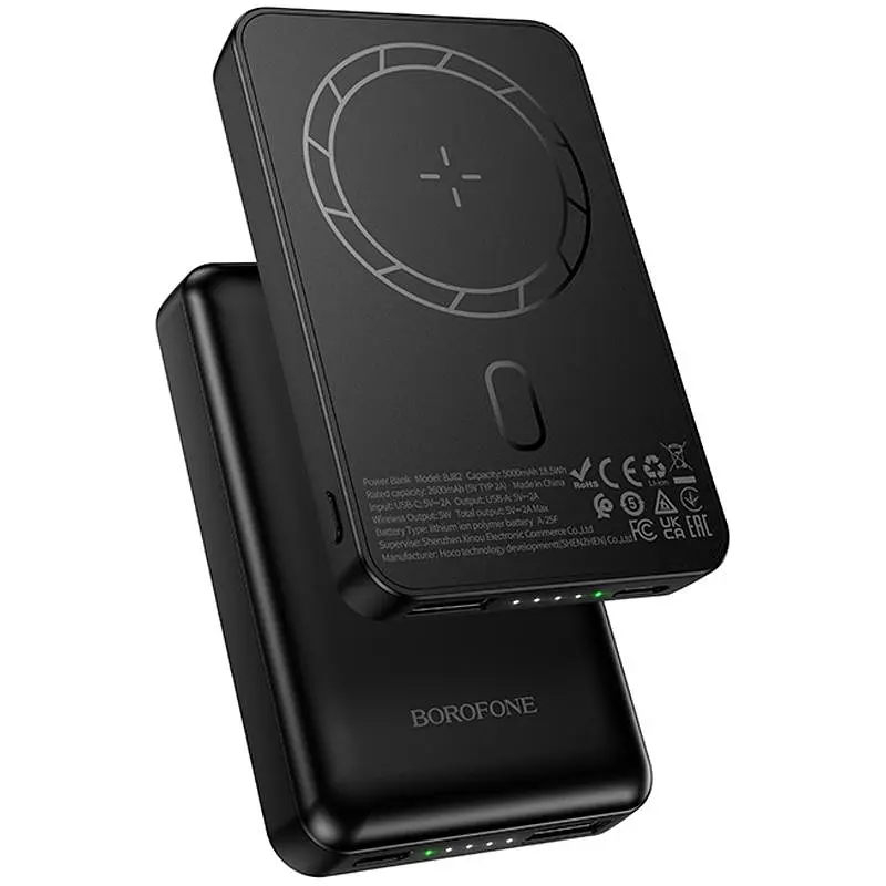 Портативне ЗП Power Bank BJ82 Dawn 20W із БЗП 5000 mAh Black Borofone teh0029426