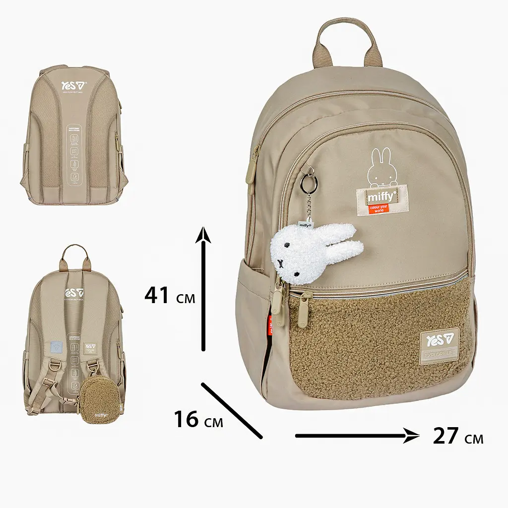 Рюкзак шкільний ортопедичний Yes Miffy Softness TS-113M - фото 3