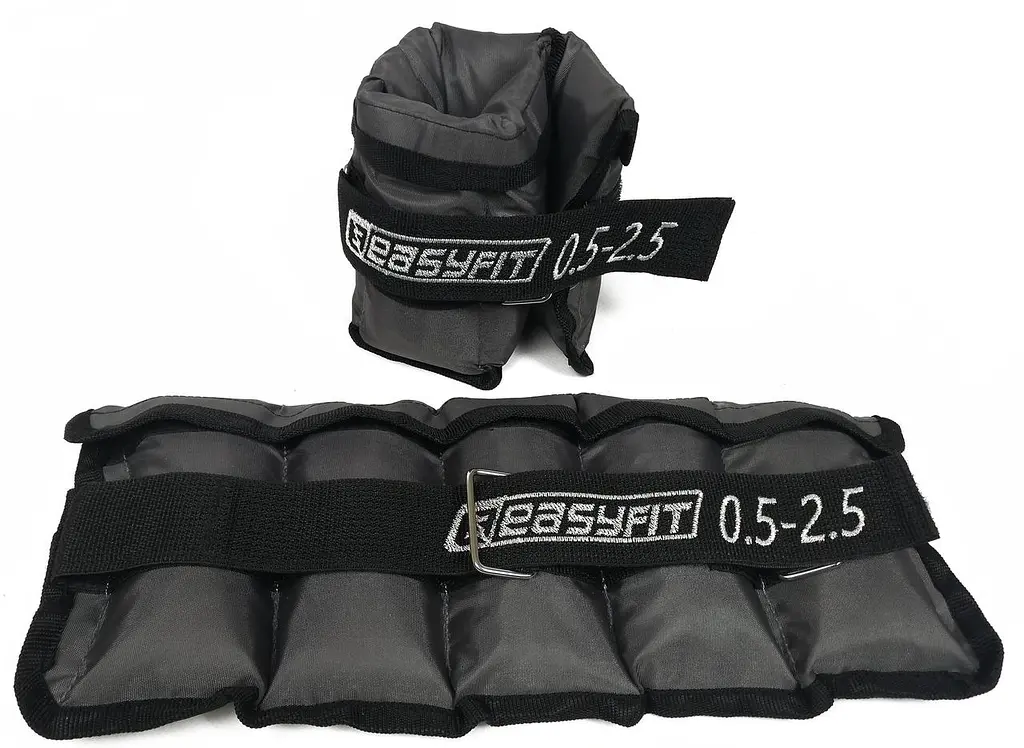 Обтяжувачі для ніг та рук з металом EasyFit Metal набірні зі змінною вагою 0,5-2,5 кг - фото 3