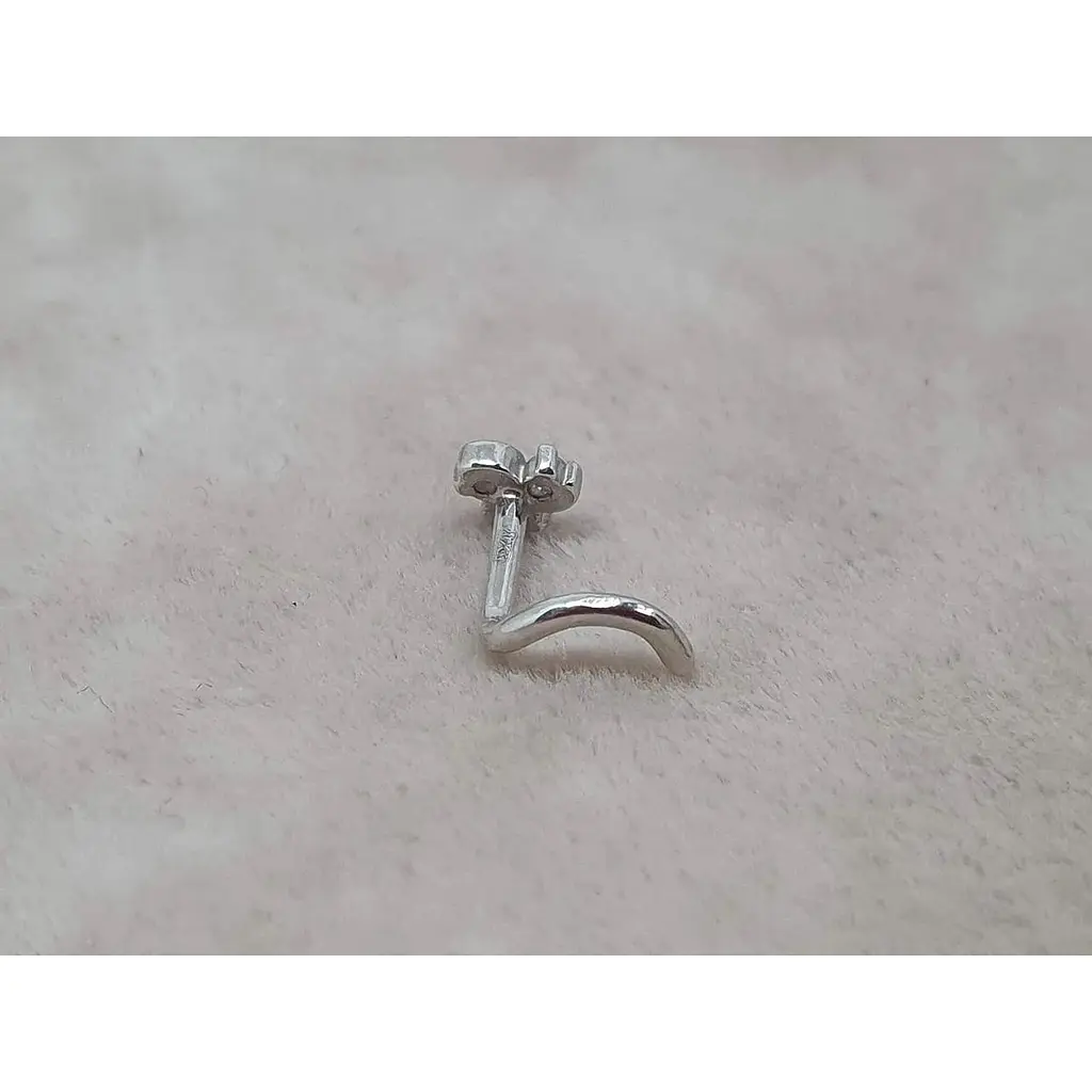 Серебряная серьга-пирсинг в нос Ирий. 6033 - фото 3