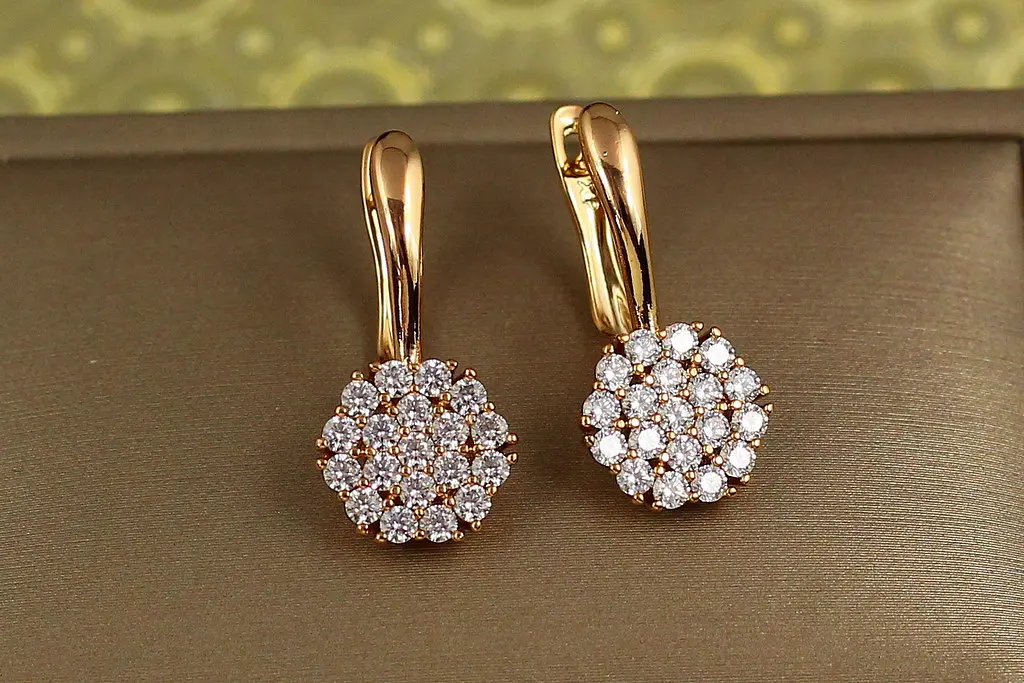 Сережки Xuping Jewelry Біоника 2,3 см золотисті - фото 3