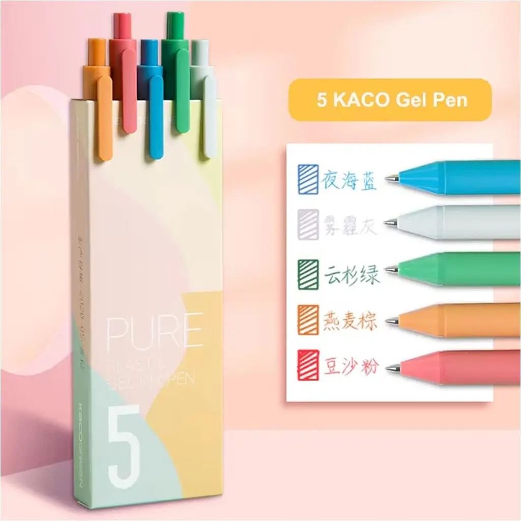 Набір ручок KacoGreen Pure Plastic Gel Ink Pen 5 шт K1015/3131478 [118674] - фото 2