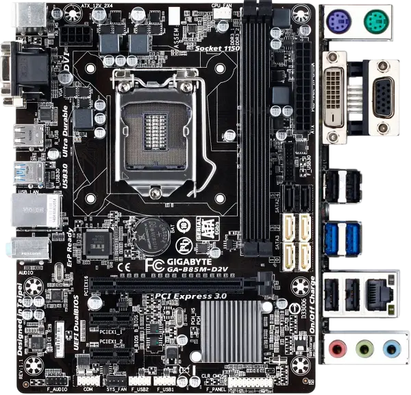 Материнська плата Gigabyte GA-B85M-D2V LGA 1150 (GA-B85M-D2V) Б/В - фото 2