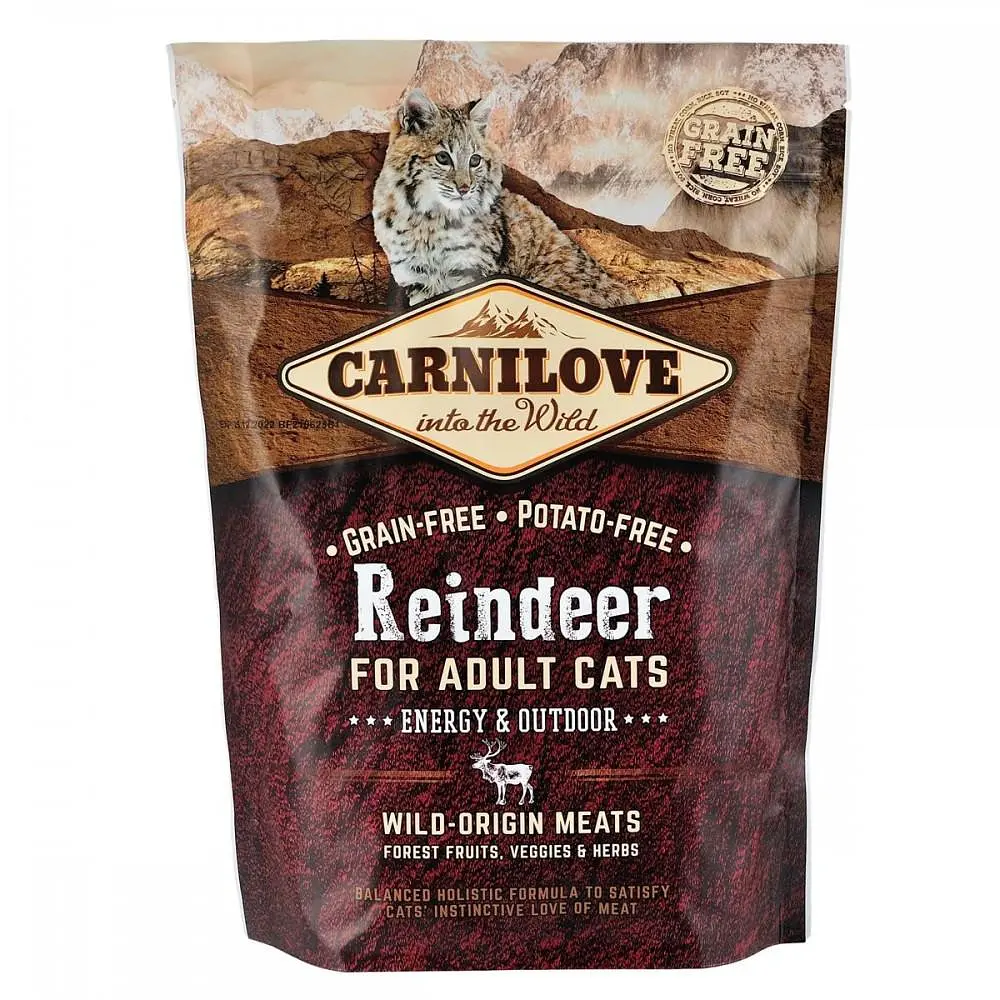 Сухий корм Carnilove Cat Reindeer Карнілав для активних котів, оленина та кабан, 400 г (170194/512263)