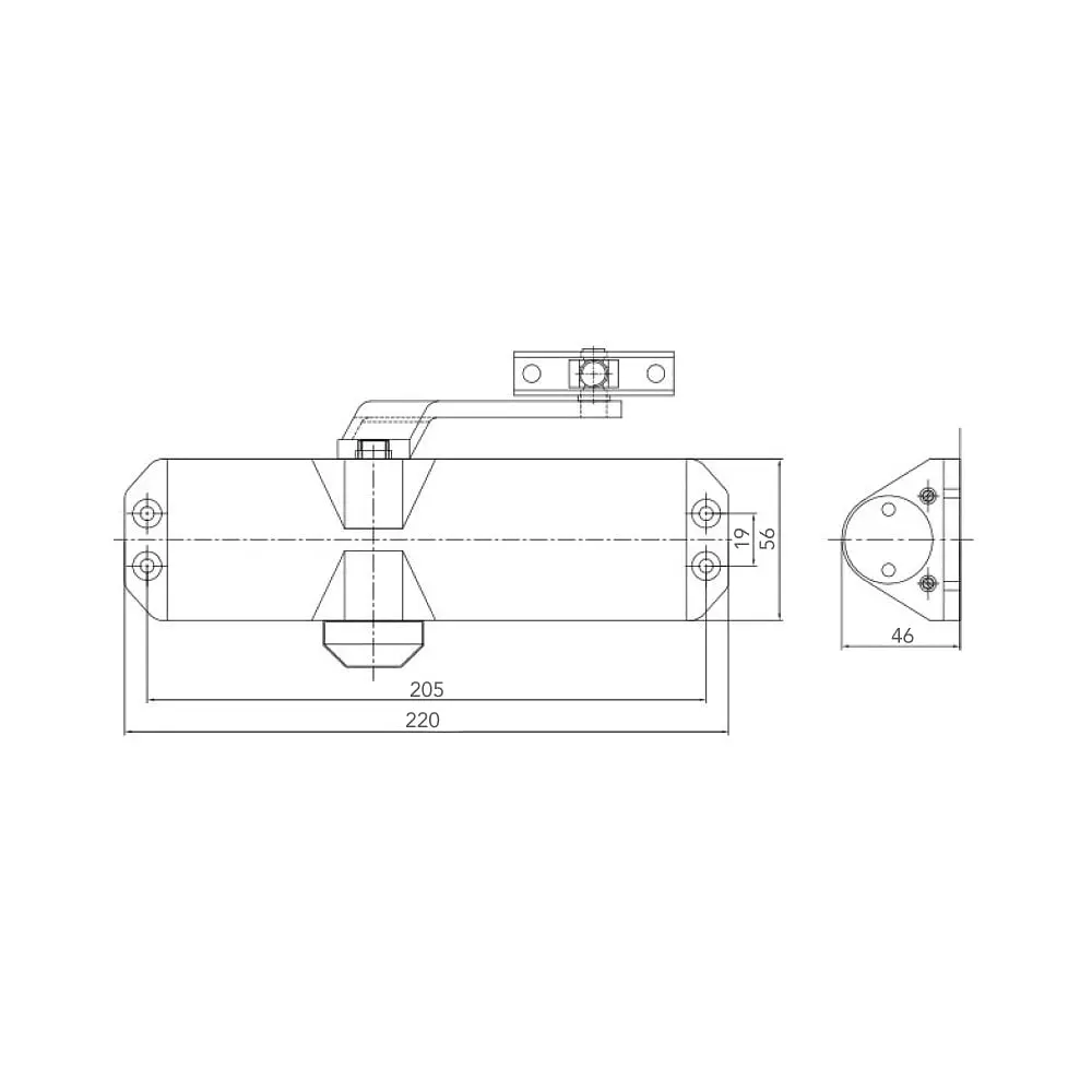 Дверний доводчик Dortec DT-82 Silver (63-00031) - фото 4