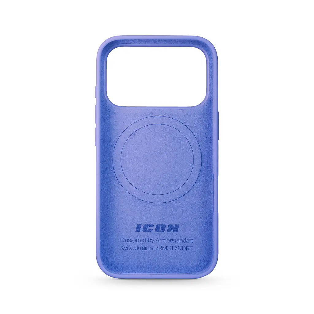 Силиконовый чехол с MagSafe для Apple iPhone 17 Pro, ICON2 MagCase, фиолетовый, противоударный, панель с мягкой подкладкой, защита всего корпуса, поддержка беспроводной зарядки, совместим с защитными стеклами и пленками, ArmorStandart (ARM87083) - фото 2