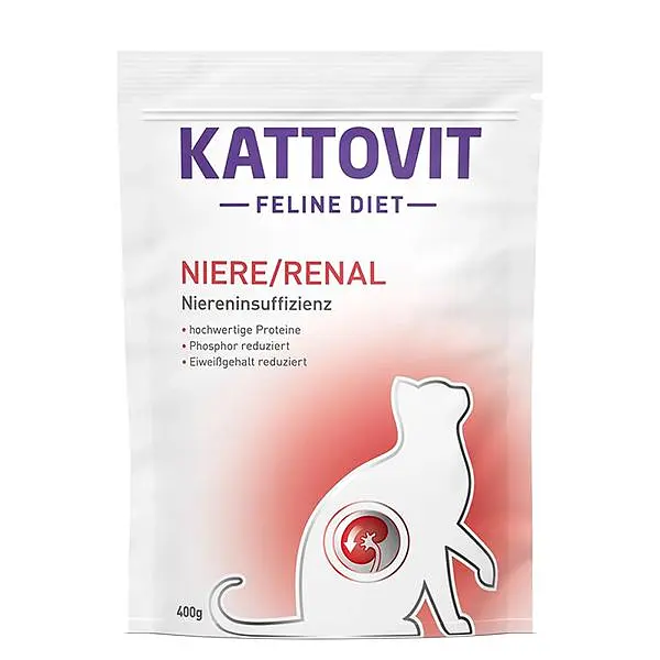 Дієтичний сухий корм Kattovit Veterinary Niere Renal Каттовіт Ренал для котів із захворюваннями нирок 400 г