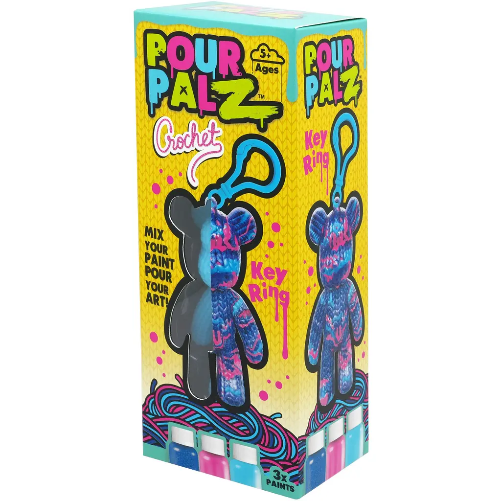 Набір для творчості ToyMonster Pour Palz Флюїд Арт Брелок Ведмедик S4 В'язані дива в асортименті (FC-G0002) - фото 2