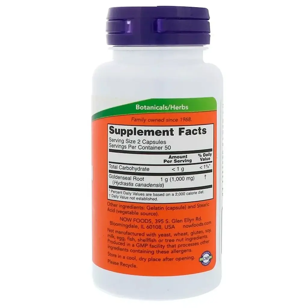 Гідрастіс Now Foods Goldenseal Root 500 мг 100 капсул - фото 2