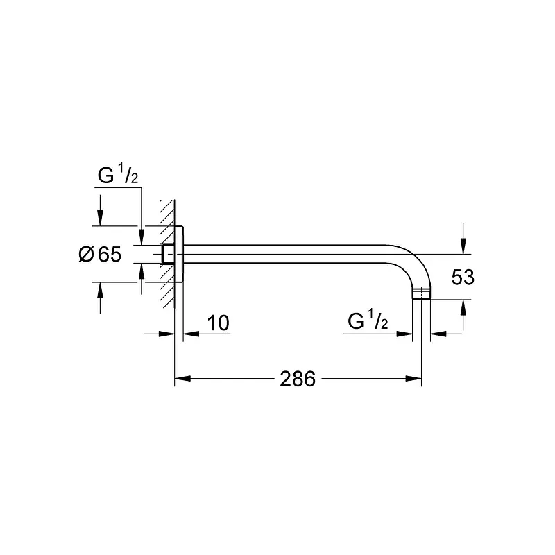 Скрытая душевая система Grohe Eurosmart New Tempesta 200 UA25183003, Хром - фото 4