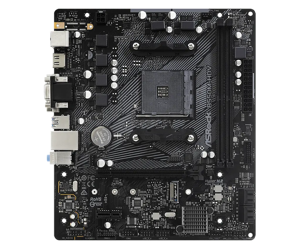 Материнська плата ASRock B550M-HDV Socket AM4 (B550M-HDV) - фото 2