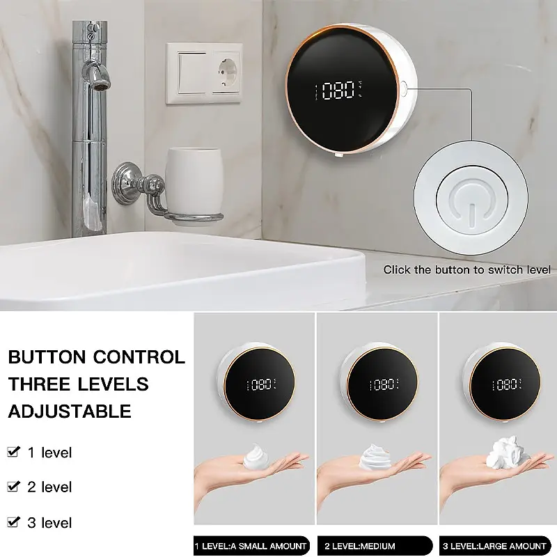 Сенсорний диспенсер настінний дозатор для мила Zhiya Soap Dispenser MYX-W1 White - фото 3