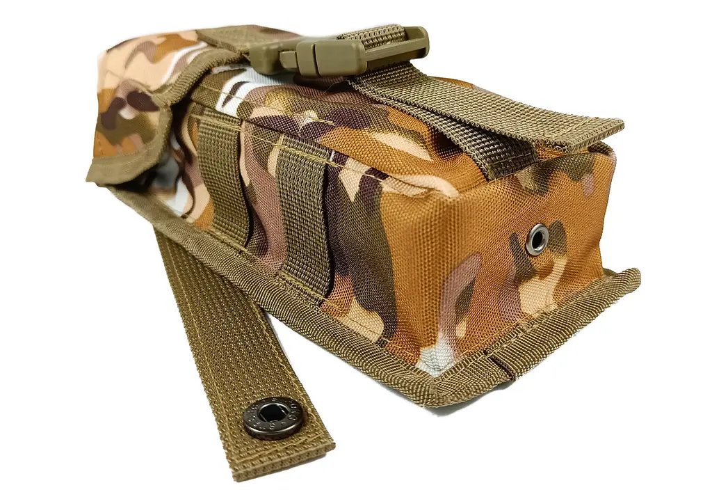 Підсумок під два магазини АК одинарний закритий Multicam Arid (степовий) (MOLLE, підсумок на розгрузку, жилет, РПС) - фото 3
