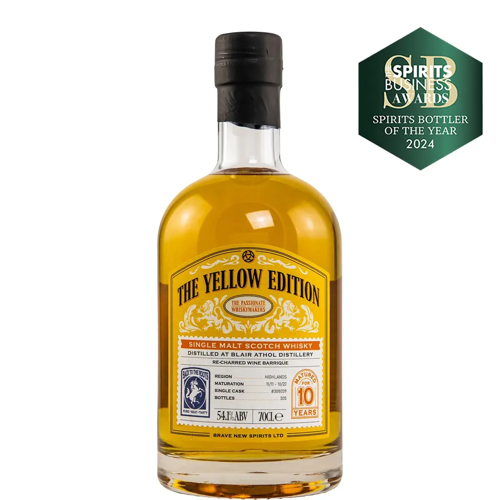 Виски Blair Athol 10 Years Old Re-Charred Wine Barrique The Yellow Edition 54.1% 0.7 л - фото 1
