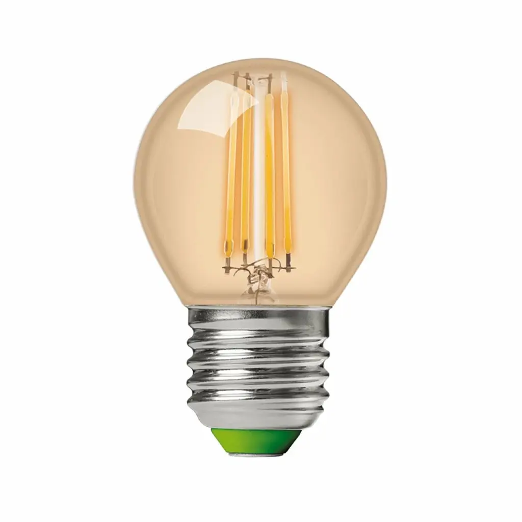 Лампочка Eurolamp LED G45 5W 530 Lm E27 3000K deco 2шт (MLP-LED-G45-05273(Amber)) - фото 2