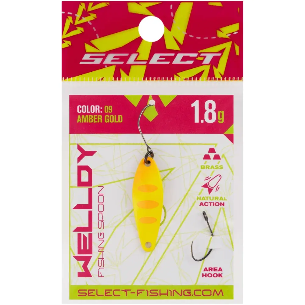 Блешня Select Welldy 1.8g 31mm #09 Amber Gold - фото 2