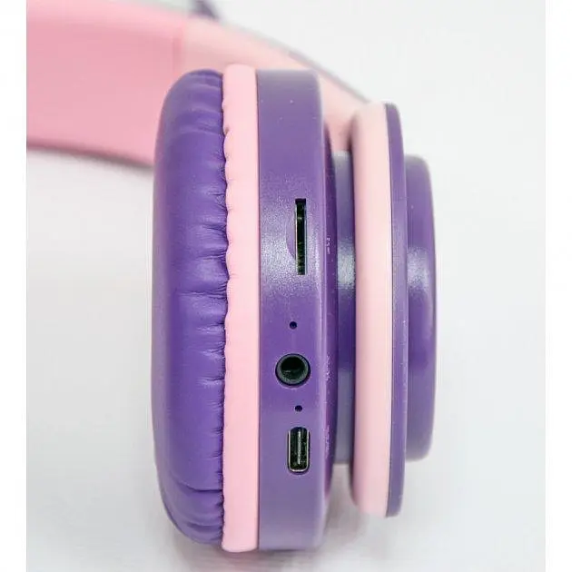 Беспроводные детские наушники CAT EAR YW-018 с кошачьими ушками с подсветкой - фото 3
