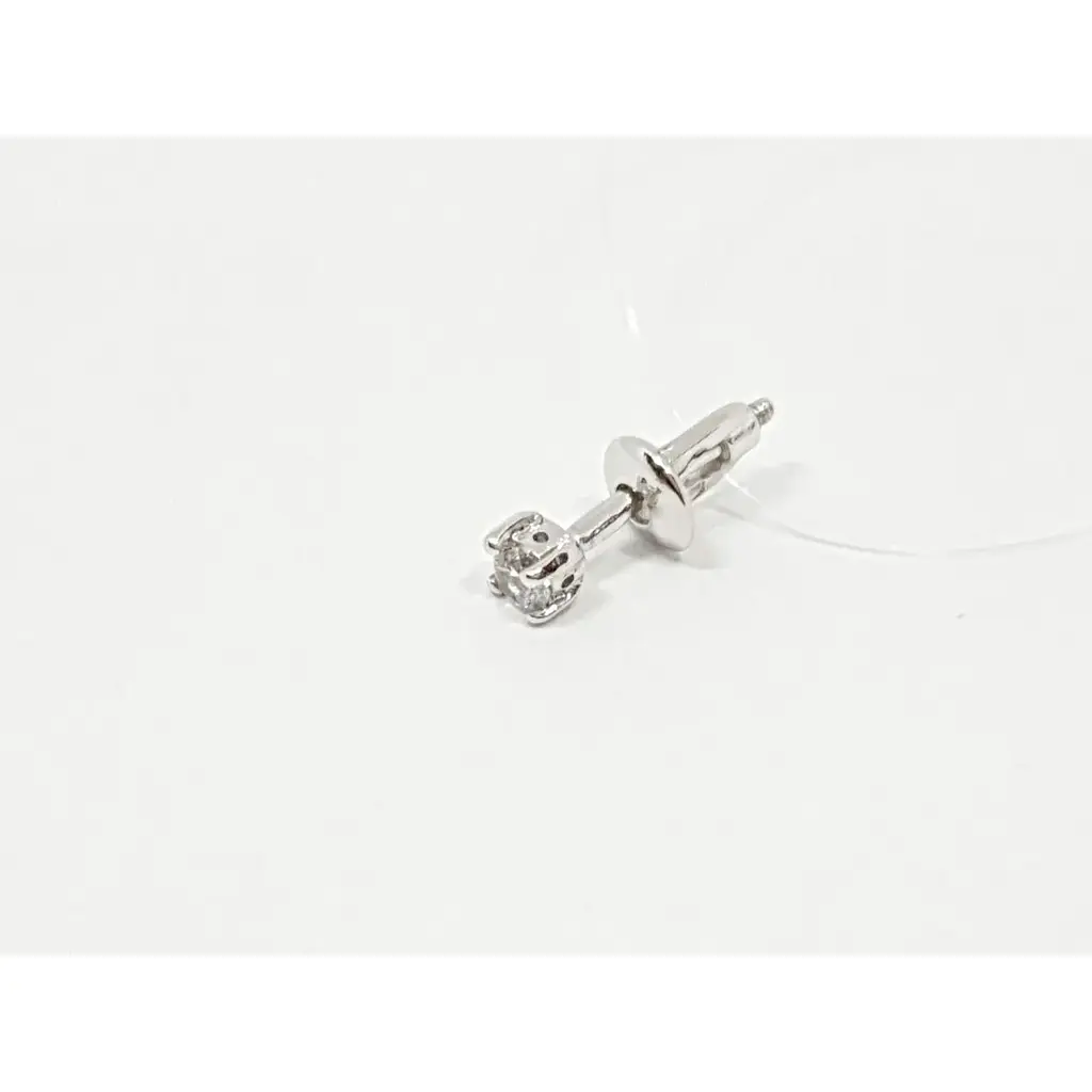 Срібна моносережка пуссета Dear з фианитом. 3003.1С - фото 2