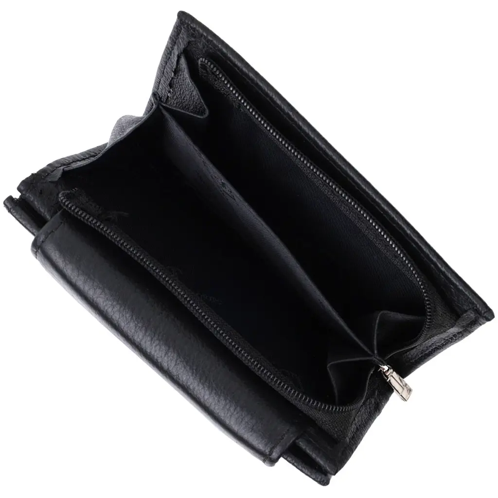 Зручний жіночий гаманець із монетницею із натуральної шкіри ST Leather 22711 чорний - фото 9