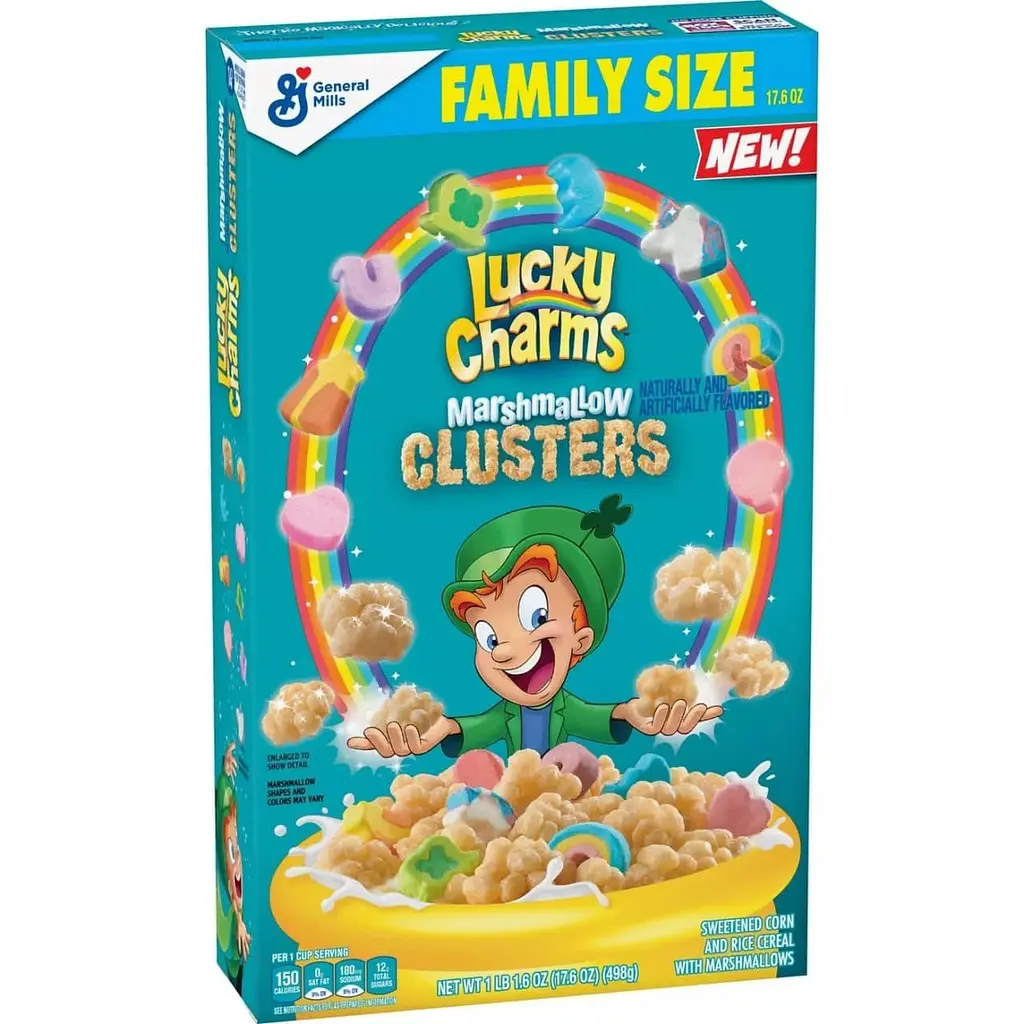 Пластівці Lucky Charms Marshmallow Clusters 498g