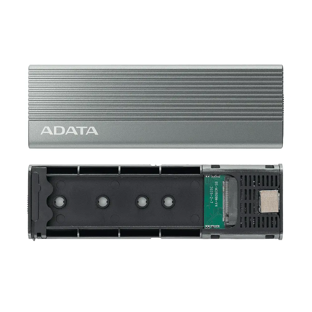 Зовнішня кишеня для накопичувача A-DATA EC680 для SSD M.2 PCIe USB3.2 Gen2 Type-C Gray (EC680-CCGY) - фото 4