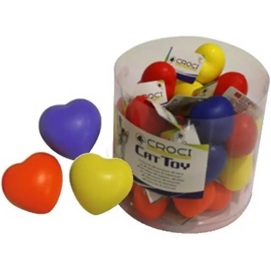 Игрушка для кошек Croci Сердечко 2.5 см 1 шт. в ассортименте - фото 2