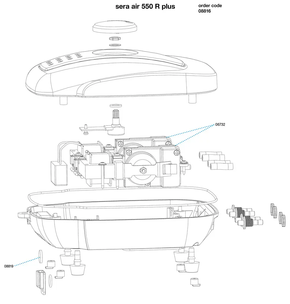 Компресор для акваріума Sera Air 550 R Plus 550 л/год plus 08816 - фото 2