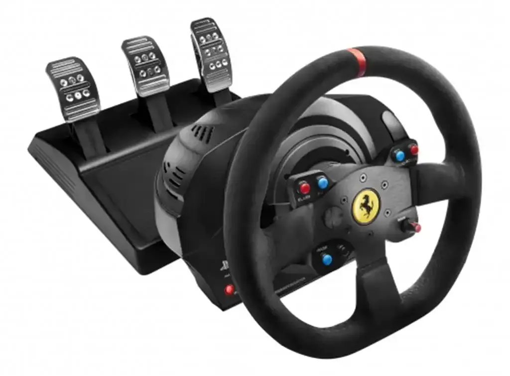 Комплект (руль, педали) Thrustmaster T300 Ferrari Integral RW Alcantara edition Black (4160652) - фото 2