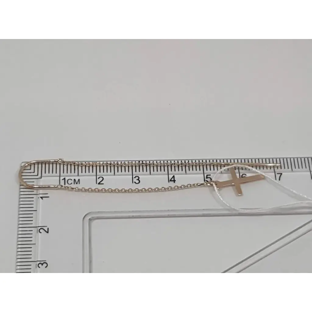 Золоті сережки-протяжки Tango Хрестики. 580111 - фото 4