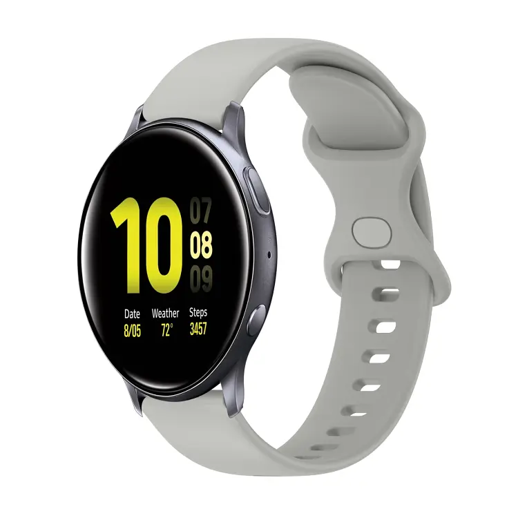Силіконовий ремінець для смарт-годин BeWatch Amazfit універсальний S 20 мм CBітло-сірий (101N3S05.2) - фото 7