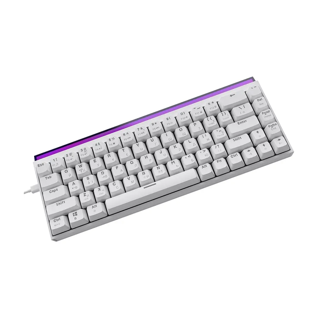 Клавіатура Ajazz NK68 Red Switch USB UA White (NK68-R-W) - фото 6