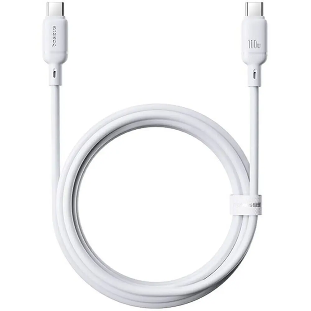 Кабель Baseus Silky Series Fast Charging Cable Type-C to Type-C 100W 2 м Белый - фото 3